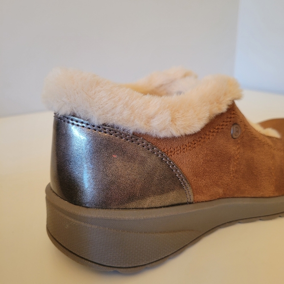 Bzees Golden Cozy Comfort Lightweight Shoe Bootie with Faux Fur Collar Size 8 - Picture 10 of 12